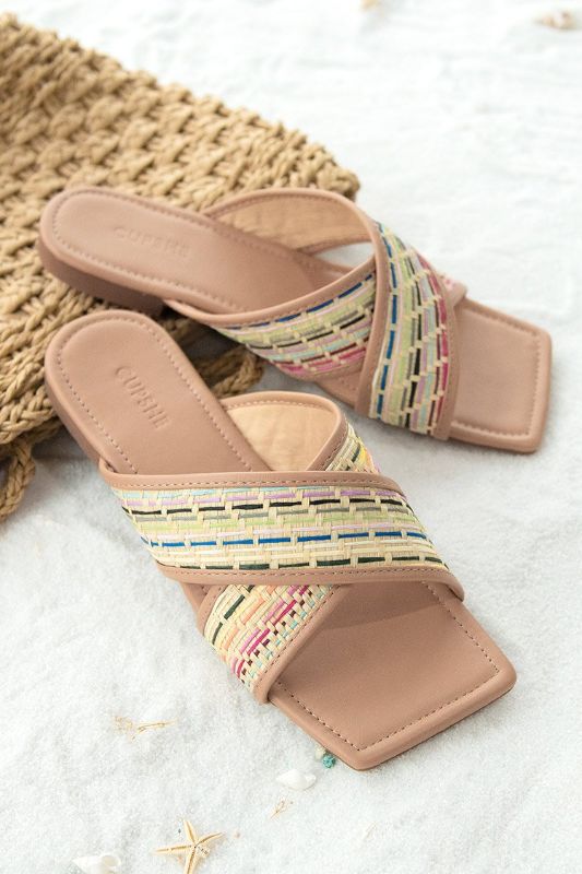 Photo 1 of Hidden Gem Woven Strap Slide Sandals 9