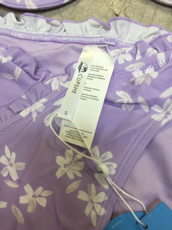 Photo 1 of Allyssa Ditsy Tie Overlap Frill Bikini SMALL