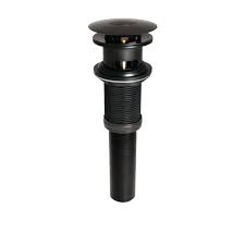Photo 1 of 1-1/4 in. Push Button Bathroom Sink Drain with Overflow, Oil Rubbed Bronze
