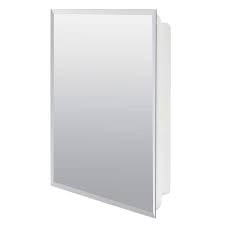 Photo 1 of 16 in. W x 25-7/8 in. H x 4-1/2 in. D Recessed or Surface Mount Frameless Beveled Bathroom Medicine Cabinet
