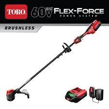 Photo 1 of 60-Volt Max Lithium-Ion Brushless Cordless 15 in. / 13 in. String Trimmer - 2.0 Ah Battery and Charger Included
