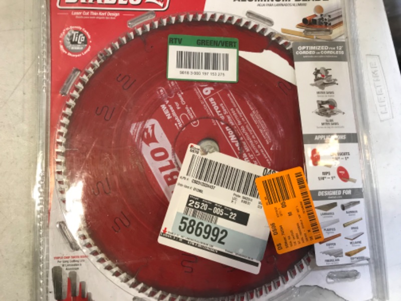 Photo 2 of 12 in. x 96-Tooth Laminate/Aluminum/Plastics Circular Saw Blade
