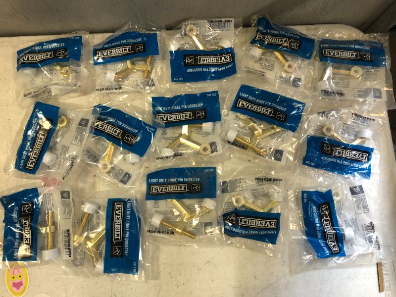 Photo 2 of Bright Brass Light Duty Hinge Pin Door Stop 15 pack 
