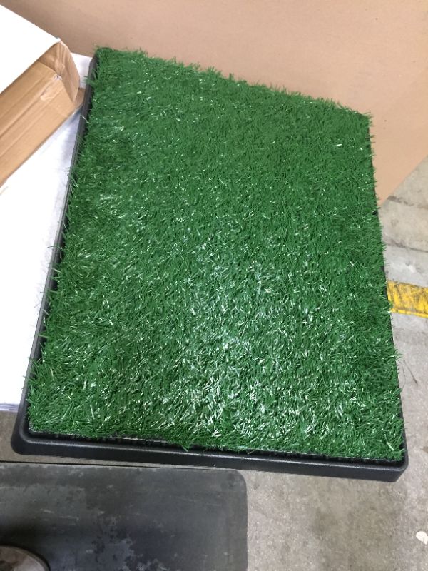 Photo 2 of 25"x20" Puppy Pet Potty Training Pee Indoor Toilet Dog Grass Pad Mat Turf Patch
