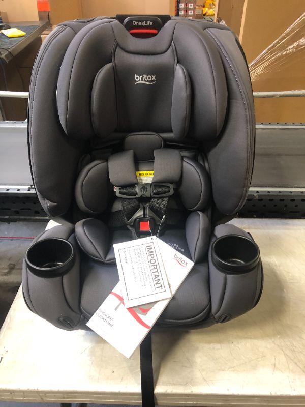 Photo 2 of Britax One4Life ClickTight All-In-One Car Seat – Infant, Convertible, Booster – 5 to 120 Pounds, Cool Flow Moisture Wicking Fabric, Cool N Dry Charcoal