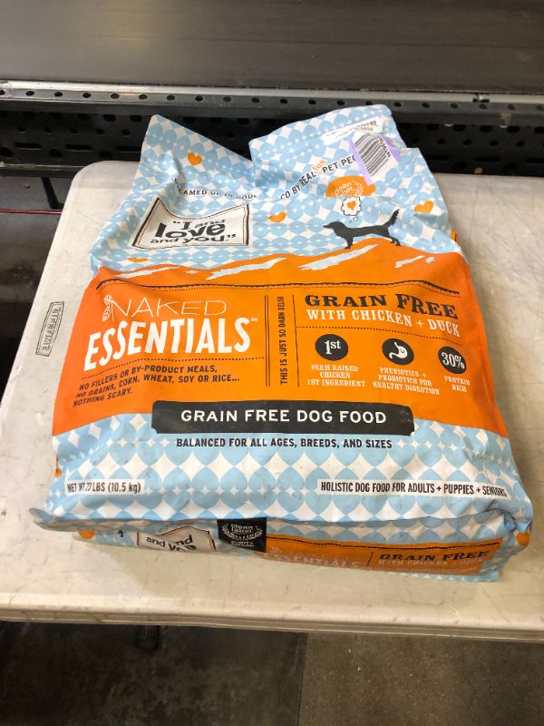 Photo 2 of "I and love and you" Naked Essentials Dry Dog Food - Natural Grain Free Kibble, Chicken + Duck, 23-Pound Bag---BEST BY DATE WAS FEB 14 2022---
