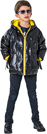 Photo 1 of GETUBACK Boys Down Jacket with Hoodies Winter Chilrens Outwear Kids Reflecting-ONE SIZE FITS MOST-