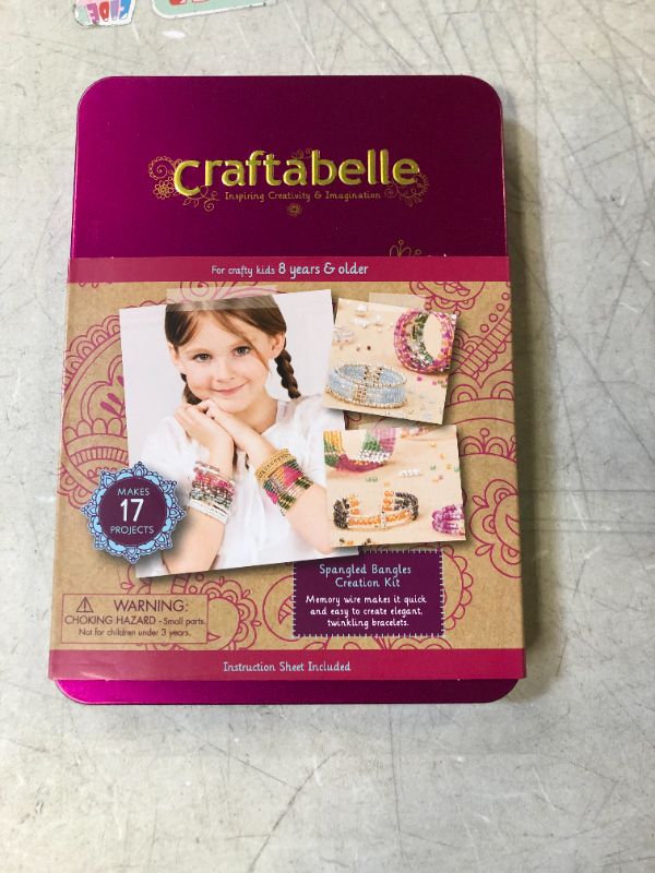 Photo 2 of Craftabelle – Spangled Bangles Creation Kit – Bracelet Making Kit – 366pc Jewelry Set with Memory Wire – DIY Jewelry Kits for Kids Aged 8 Years +
