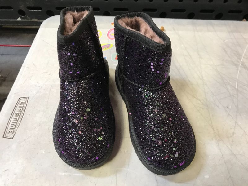 Photo 2 of Hawkwell Baby Girls Cotton Lining Glitter Warm Winter Snow Boots (Toddler/Little Kids) size 10.5 little kid 
