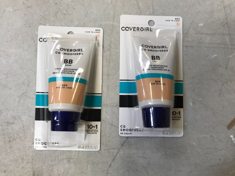 Photo 2 of COVERGIRL Smoothers Lightweight BB Cream, Fair to Light 805, 1.35 oz (Packaging May Vary) Lightweight Hydrating 10-In-1 Skin Enhancer with SPF 21 UV Protection 2 pack 
