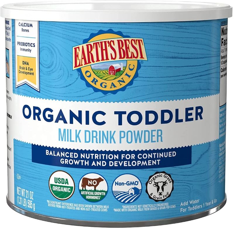 Photo 1 of Earth's Best Organic Toddler Milk Drink Powder, Natural Vanilla, 21 oz expires May/22/2022