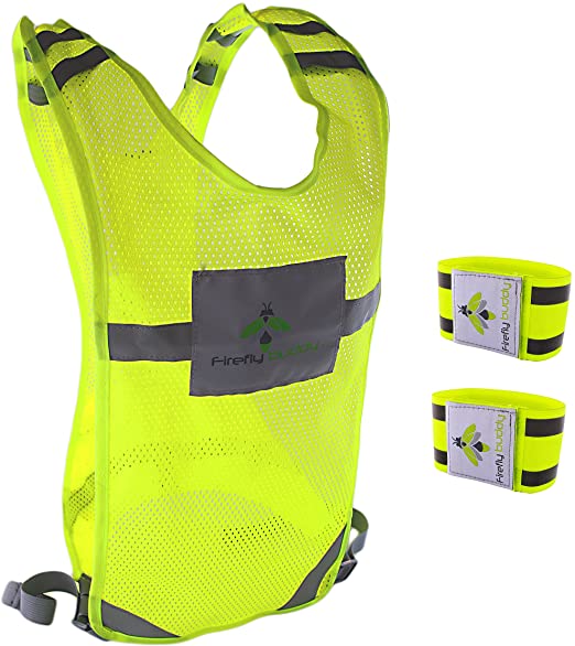 Photo 1 of Firefly Buddy Brightest Reflective Vest for Running, Walking, Cycling, Perfect for Outdoor Sports Lovers, Extra Coverage with a Free Set of High Visibility Bands --- pack of 3