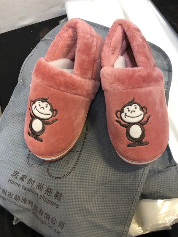 Photo 2 of House Slippers for Women Men, Memory Foam House Shoes Fluffy Bedroom Shoes with Plush Fleece Lined, Cozy Winter Slippers for Indoor Outdoor SIZE 6-7 IN WOMEN'S