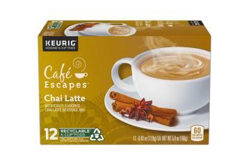 Photo 1 of 12 Ct Café Escapes Chai Latté K-Cup® Pods. - Kosher Single Serve Pods FRESHEST BY 2/28/2022