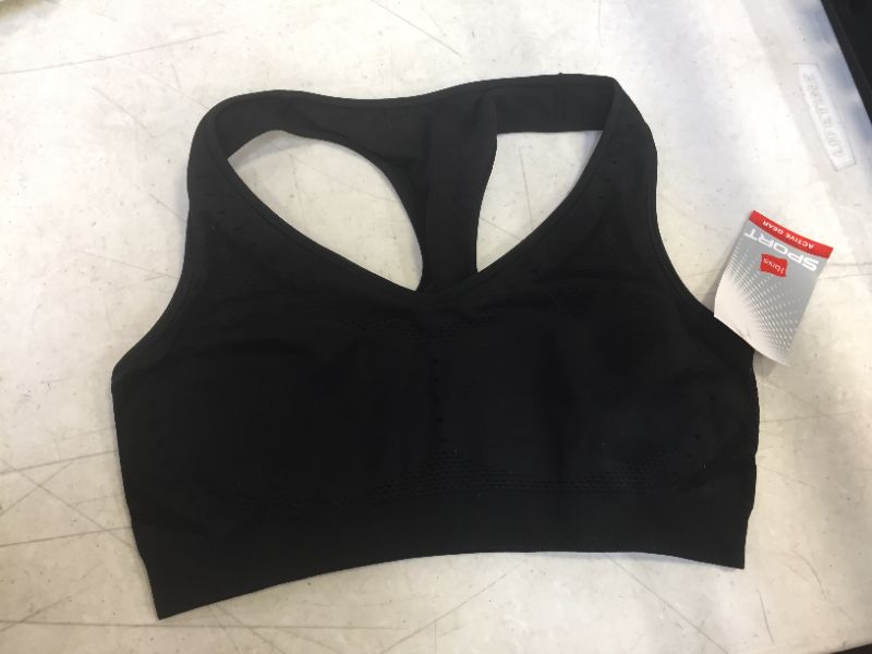 Photo 1 of HANES BLACK SPORTS BRA (LARGE)