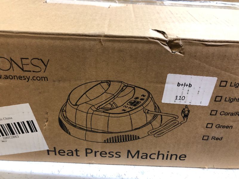 Photo 3 of Aonesy Portable Heat Press Machine 12"x10"

