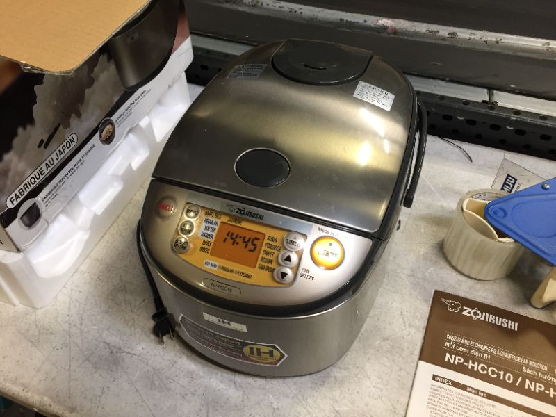 Photo 2 of Zojirushi NP-HCC18XH Induction Heating System Rice Cooker and Warmer, 1.8 L, Stainless Dark Gray
