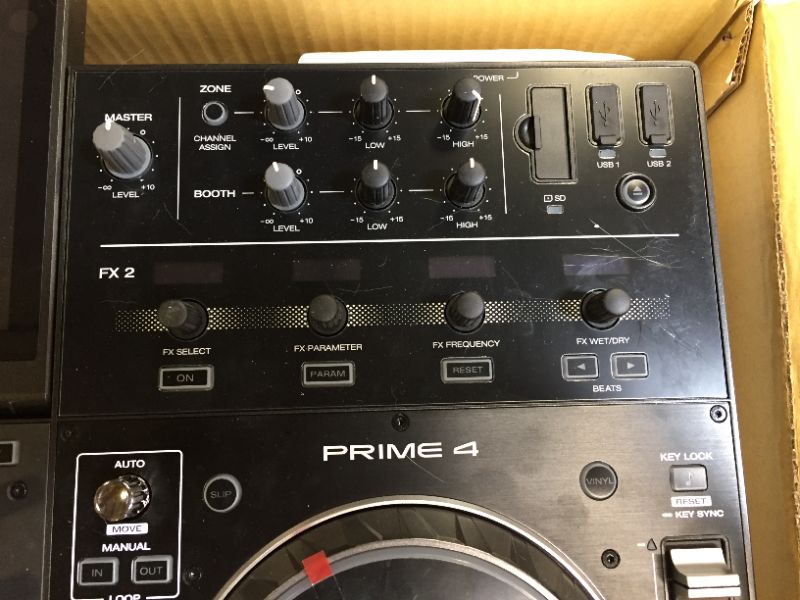 Photo 5 of Denon DJ PRIME 4 | 4 Deck Standalone Smart DJ Console / Serato DJ Controller with Built In 4 Channel Digital Mixer and 10-Inch Touchscreen
