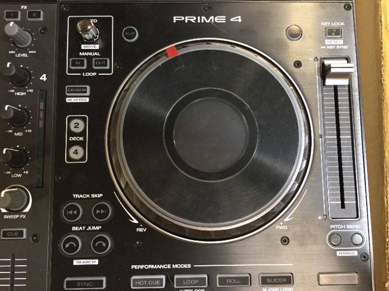 Photo 1 of Denon DJ PRIME 4 | 4 Deck Standalone Smart DJ Console / Serato DJ Controller with Built In 4 Channel Digital Mixer and 10-Inch Touchscreen
