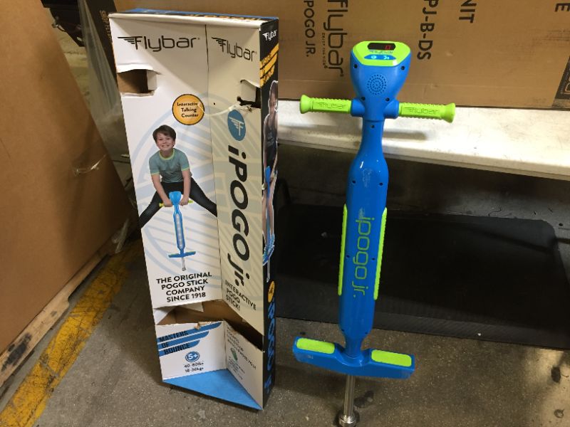 Photo 2 of Flybar iPogo Jr. Interactive Pogo Stick for Kids Boys & Girls Ages 5+ 40 to 80 lbs Pogo Counter Screen and Talks As You Jump – Rubber Hand Grips & Non Slip Foot Pads - Pink and Blue
