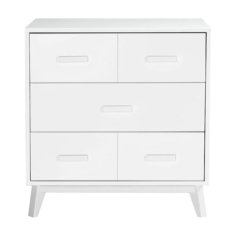 Photo 1 of Babyletto Scoot 3-Drawer Changer Dresser with Removable Changing Tray in White, Greenguard Gold Certified

