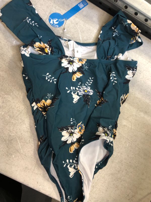 Photo 3 of Shirred Floral One Piece Swimsuit size 
