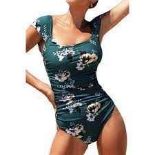 Photo 1 of Shirred Floral One Piece Swimsuit size 
