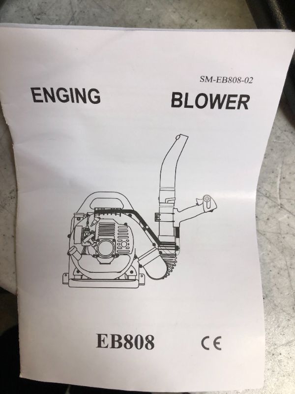 Photo 5 of 42.7cc Petrol Lightweight Backpack Leaf Blower Power 2 Stroke Air Cooled Engine (A)
