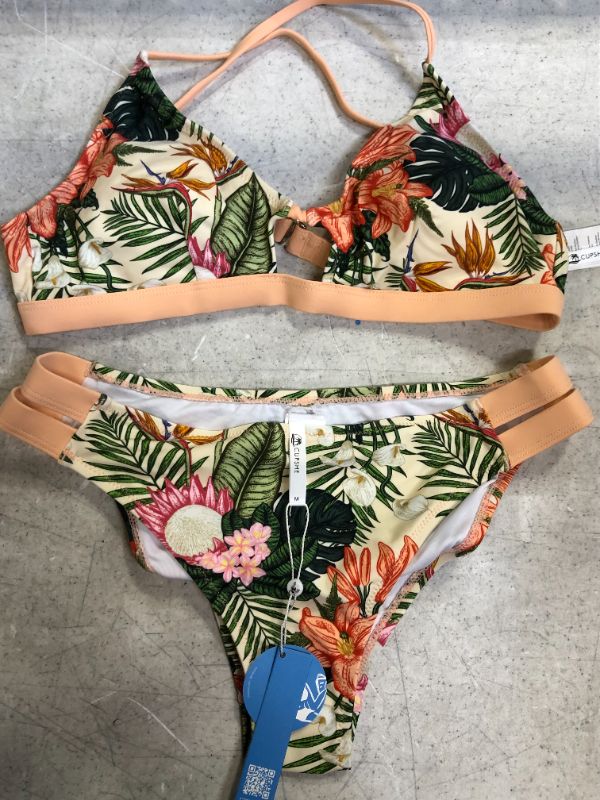 Photo 2 of Carolyn Leafy And Floral Crisscross Strappy Bikini size medium 