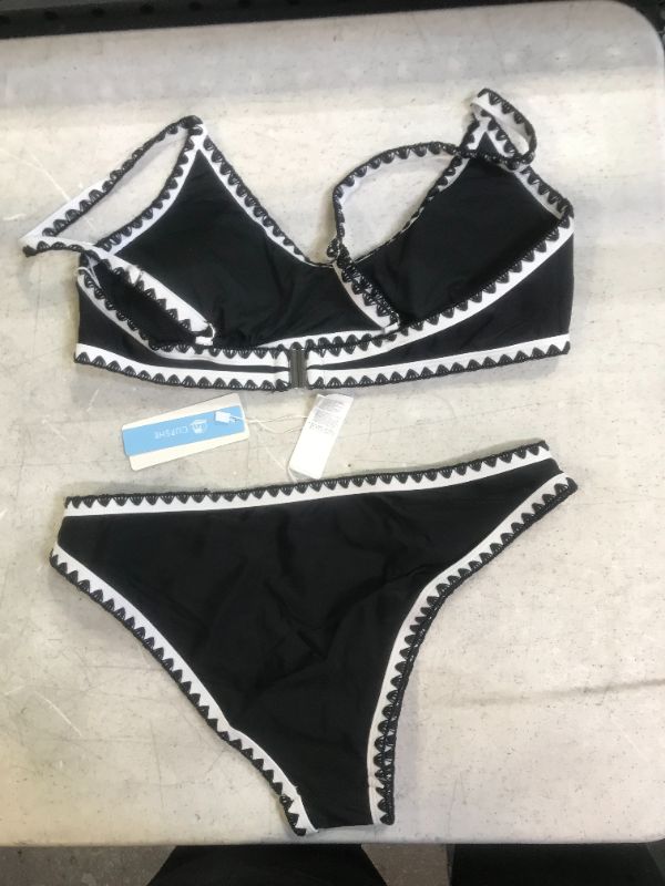 Photo 2 of Black And White Crochet Bikini size medium 
