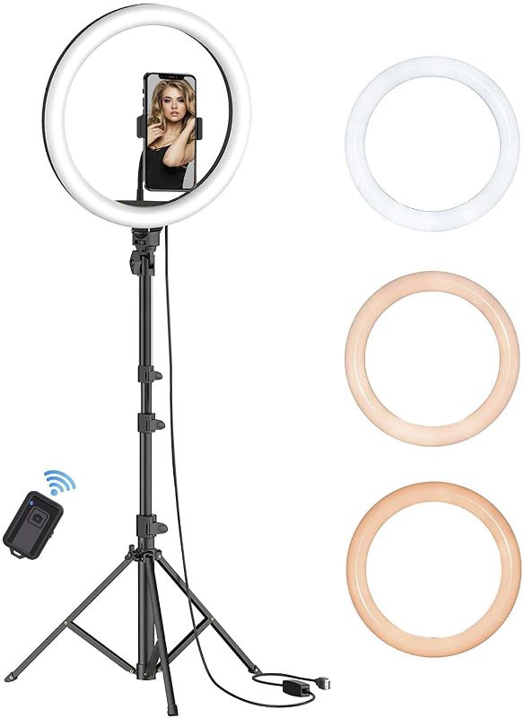 Photo 1 of 10" Selfie Ring Light with Tripod Stand with Phone Holder, SUMCOO Dimmable LED Beauty Ringlight for Makeup/Live Stream/TikTok/YouTube Video, Compatible with iPhone, Android Phone
