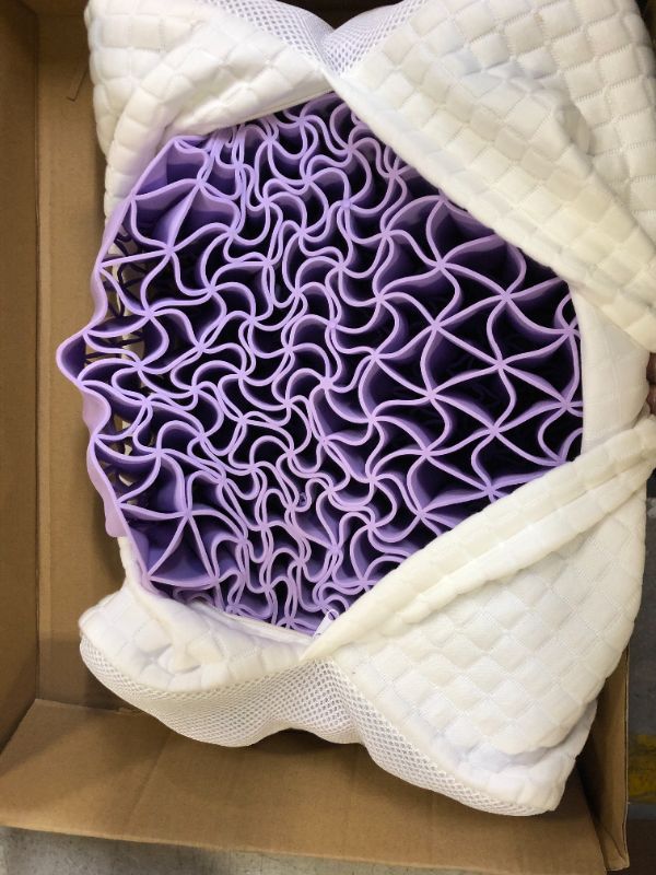 Photo 2 of DAPU Neck Pillow Purple Color Head Support for Hot Sleepers 360° Grid Hex Soft Responsive Moisture Wick
