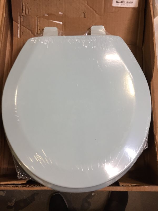 Photo 2 of Comfort Seats C3B4R240 Deluxe Molded Wood Toilet Seat, Round, Dresden Blue
