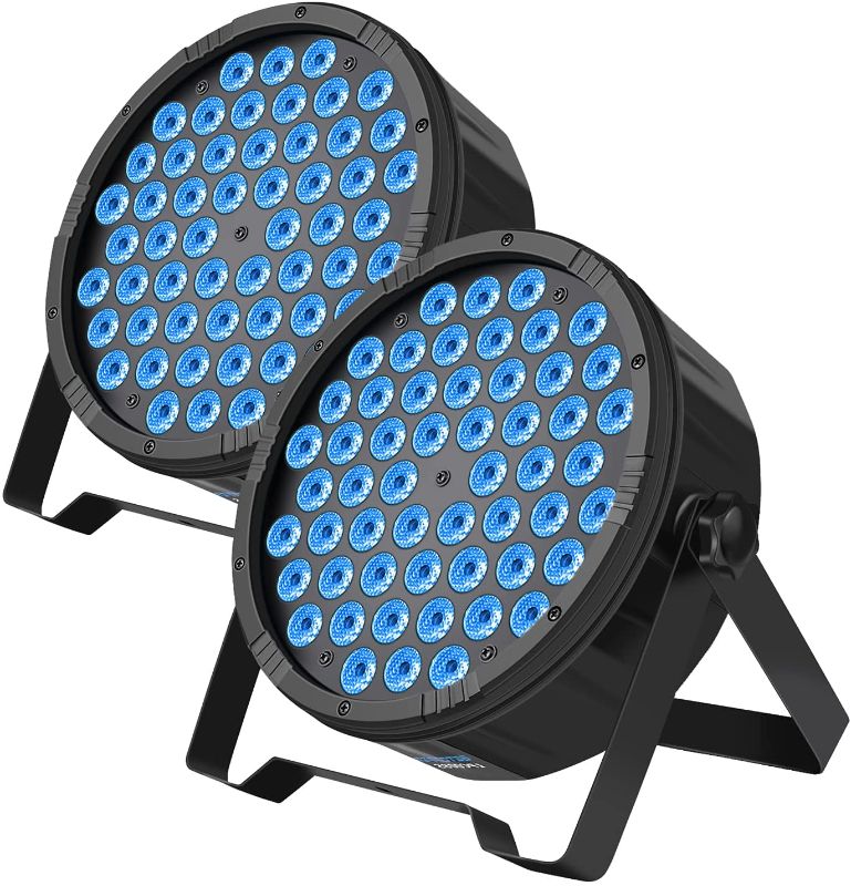Photo 1 of BETOPPER LED Par Lights 54 x 1.5W, RGB Stage Lights DMX DJ Lights Sound Activated with Stand, Strobe Light & Wash Par Lights DMX for Parties, Church, Wedding, Bars, Club, Performance - 2 Pack
