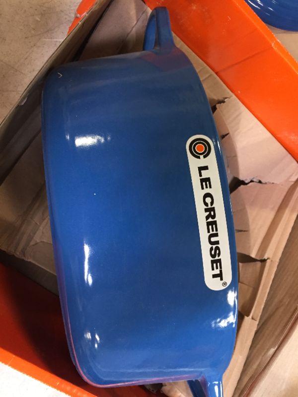 Photo 7 of Le Creuset Enameled Cast Iron Signature Oval Dutch Oven with Lid, 8 Quart, Marseille
