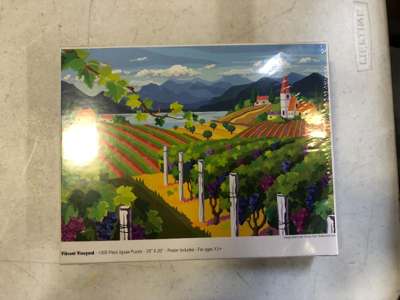 Photo 2 of Vibrant Vineyard 1000 Piece Jigsaw Puzzle by Colorcraft
