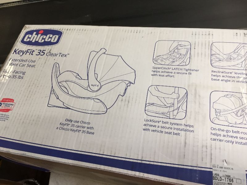 Photo 2 of Chicco KeyFit 35 ClearTex FR Chemical Free Extended Use Infant Car Seat with Base