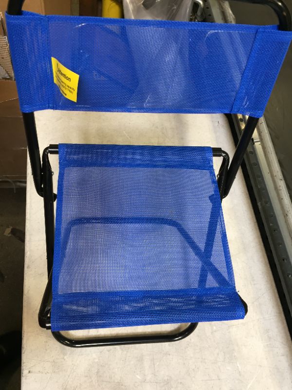 Photo 2 of 18 inches small chair folding chair color blue 