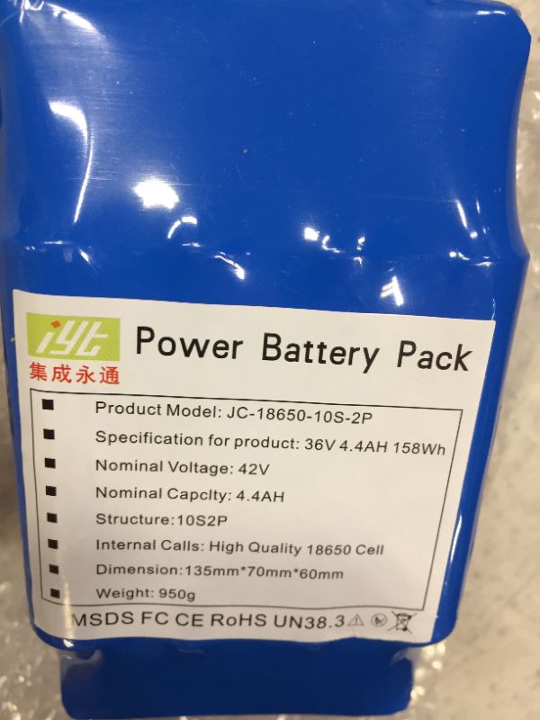 Photo 3 of 36v 4.4ah lithium-ion battery