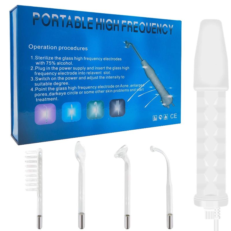 Photo 1 of High Frequency Facial Machine - TUMAKOU Portable Handheld High Frequency Facial Skin Wand Machine with 4 Different Tubes
