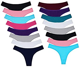 Photo 1 of 16 Pack Women's Cotton Thongs Underwear Breathable Bikini Panties size XL
