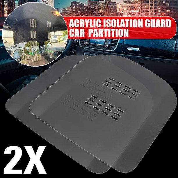 Photo 1 of 2x Taxi Car Sneeze Guard Shield Rideshare Vehicle Partition Film Defend Protection
