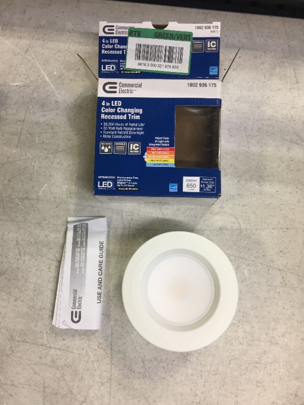 Photo 1 of 4 in. Selectable Integrated LED Recessed Adjustable Depth Trim
