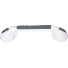 Photo 1 of Glacier Bay 12 in. Suction Cup Grab Bar, White and 16 in. Suction Cup Grab Bar
