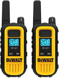 Photo 1 of DEWALT DXFRS300 1 Watt Heavy Duty Walkie Talkies - Waterproof, Shock Resistant, Long Range & Rechargeable Two-Way Radio with VOX (2 Pack)