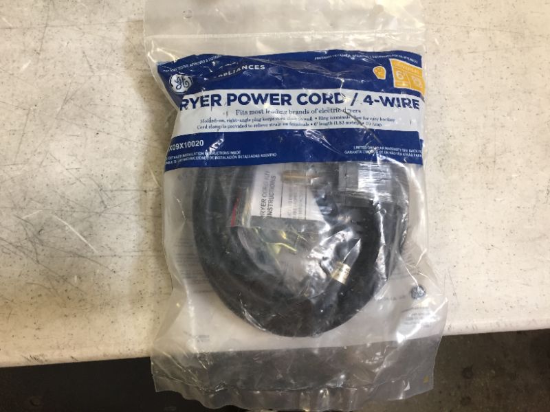 Photo 1 of 6 ft. 4-Prong 30 Amp Dryer Cord

