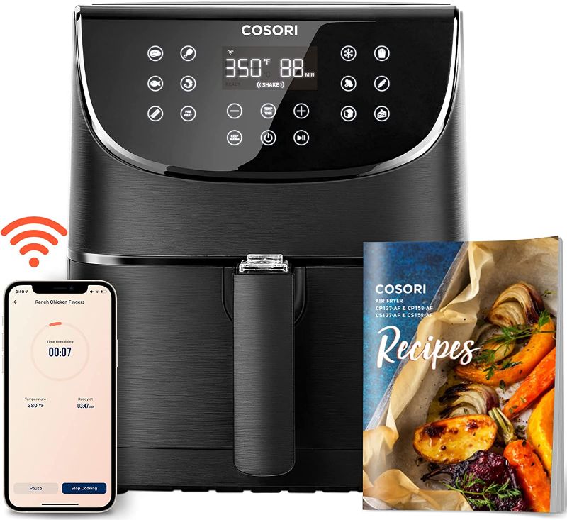 Photo 1 of COSORI Smart Air Fryer Oven Combo Large 5.8 QT Cooker, Digital Works with Alexa & Google Assistant, Cookbook with 100 recipes
