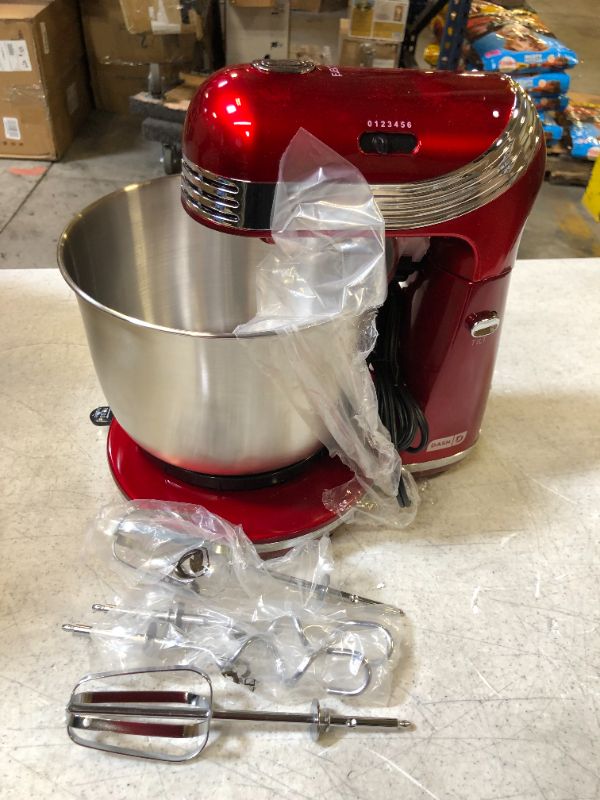 Photo 3 of Dash Go DCSM250 Stand Mixer - 2.5 qt - Red