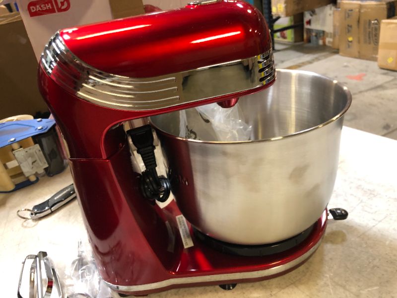 Photo 2 of Dash Go DCSM250 Stand Mixer - 2.5 qt - Red