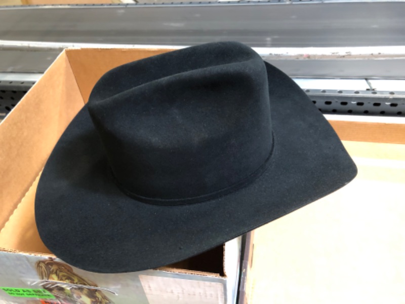 Photo 6 of STETSON HATS MENS HATS 6X SKYLINE 4 1/2 BRIM PRE CREASED FELT COWBOY HAT 75/8 BLACK